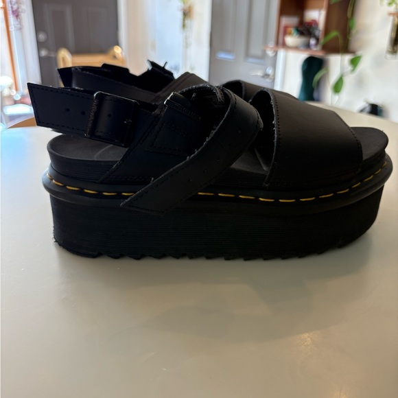 Dr. Martens Shoes - Dr. Martens Black Platform Sandals